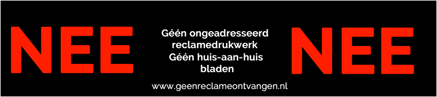 Nee Nee Sticker bestellen? | Levertijd 1-2 dagen | Beste kwaliteit